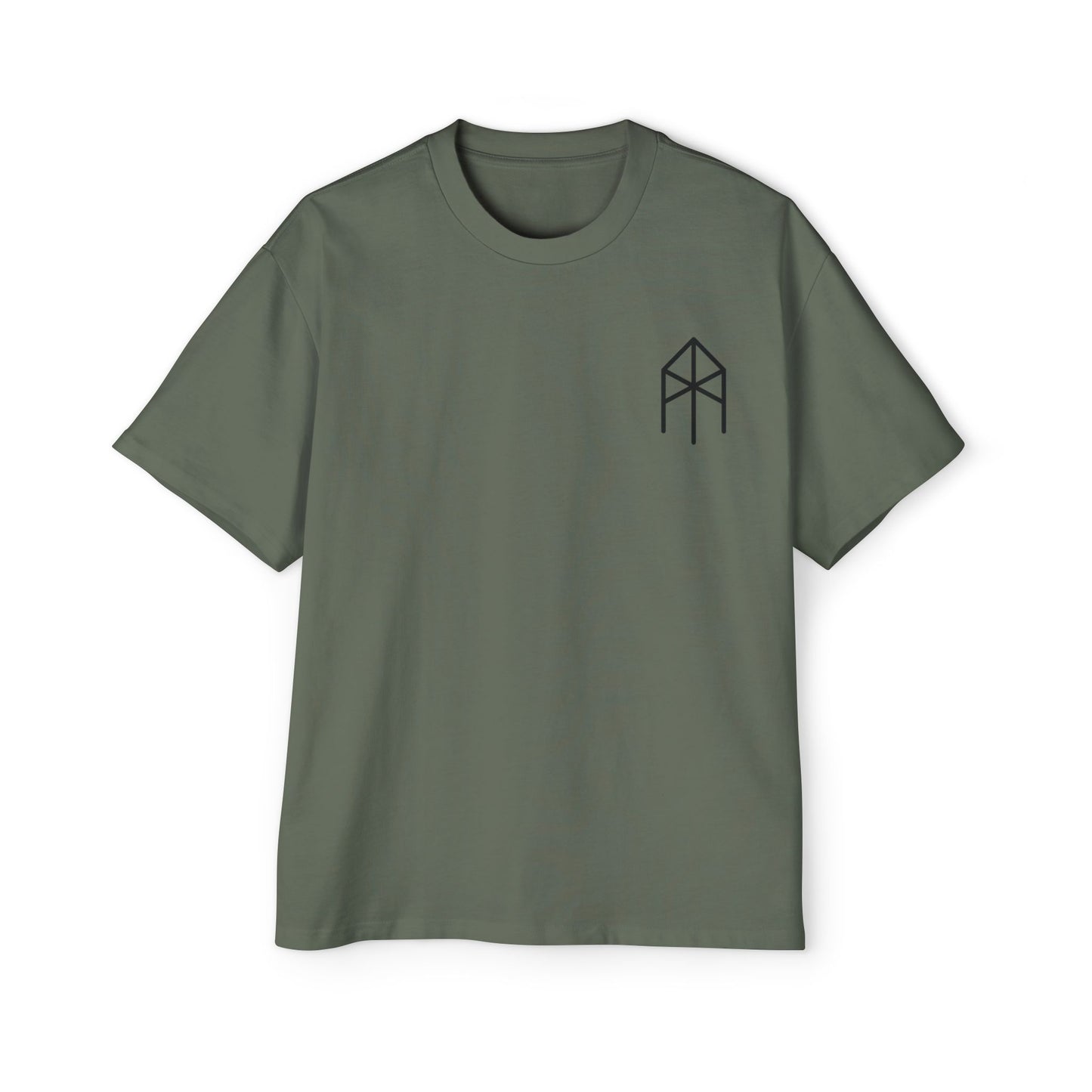 Jungle Viking Oversized Tee - Green logo and lighting bolts