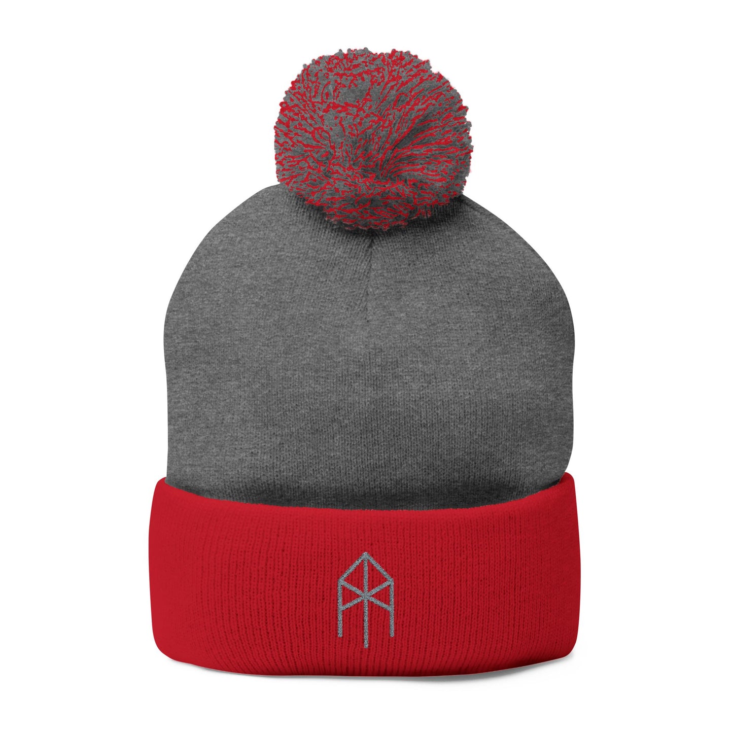 Jungle Viking Embroidered Logo Pom-Pom Knit Beanie