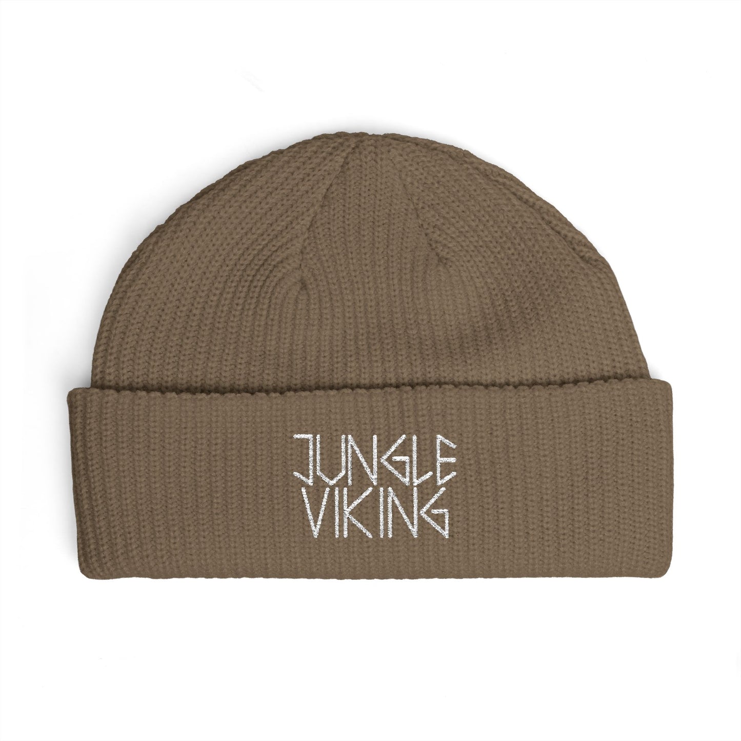 Jungle Viking Embroidered Cuff Beanie