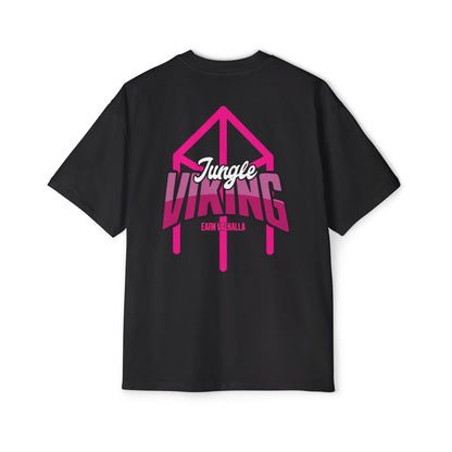Jungle Viking Oversized Tee - Pink logo