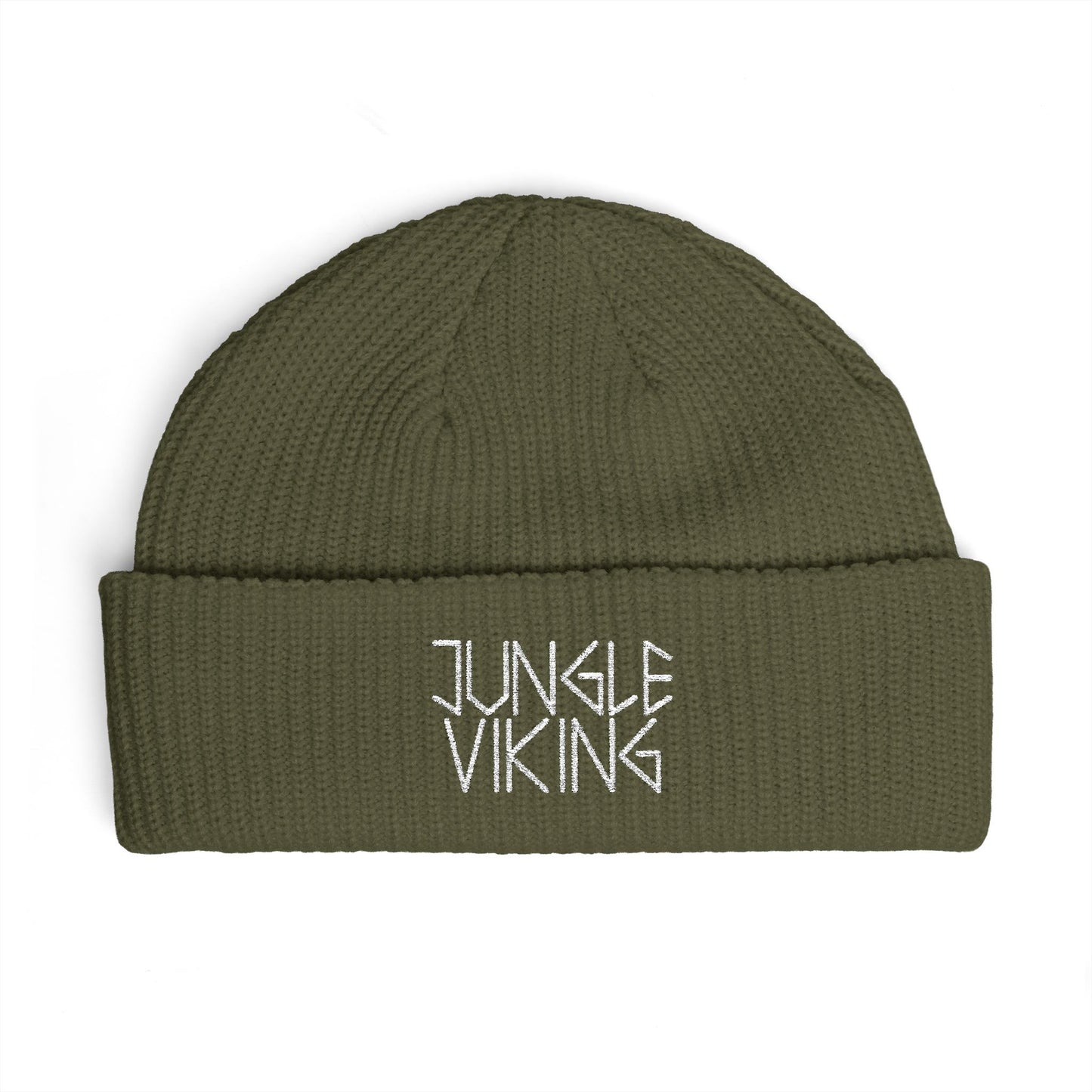 Jungle Viking Embroidered Cuff Beanie