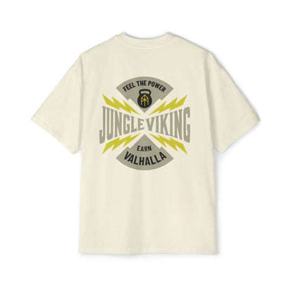Jungle Viking Oversized Tee - Yellow lighting