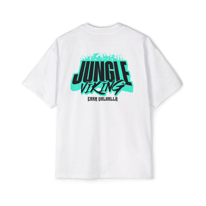 Jungle Viking Oversized Tee - Teal Flames