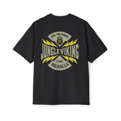 Jungle Viking Oversized Tee - Yellow lighting