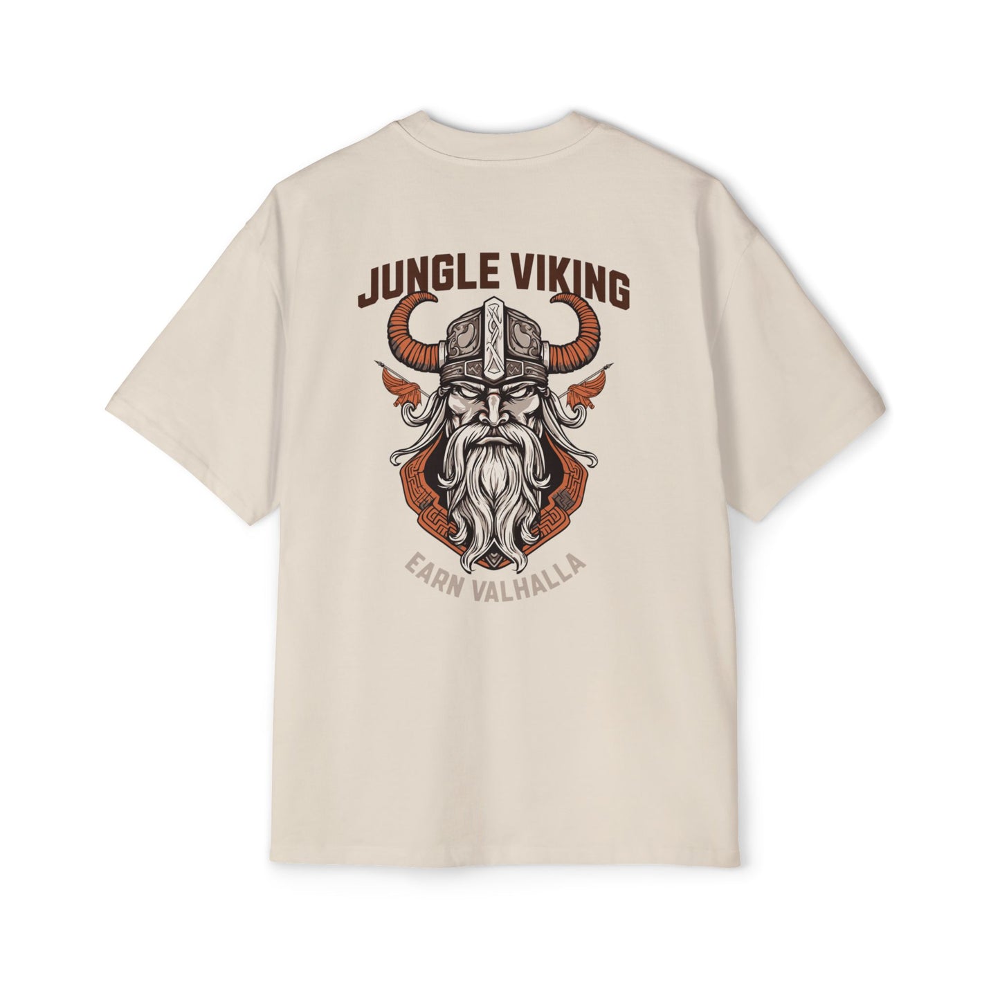 Jungle Viking Oversized Tee - Brown Viking