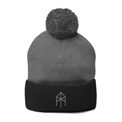 Jungle Viking Embroidered Logo Pom-Pom Knit Beanie