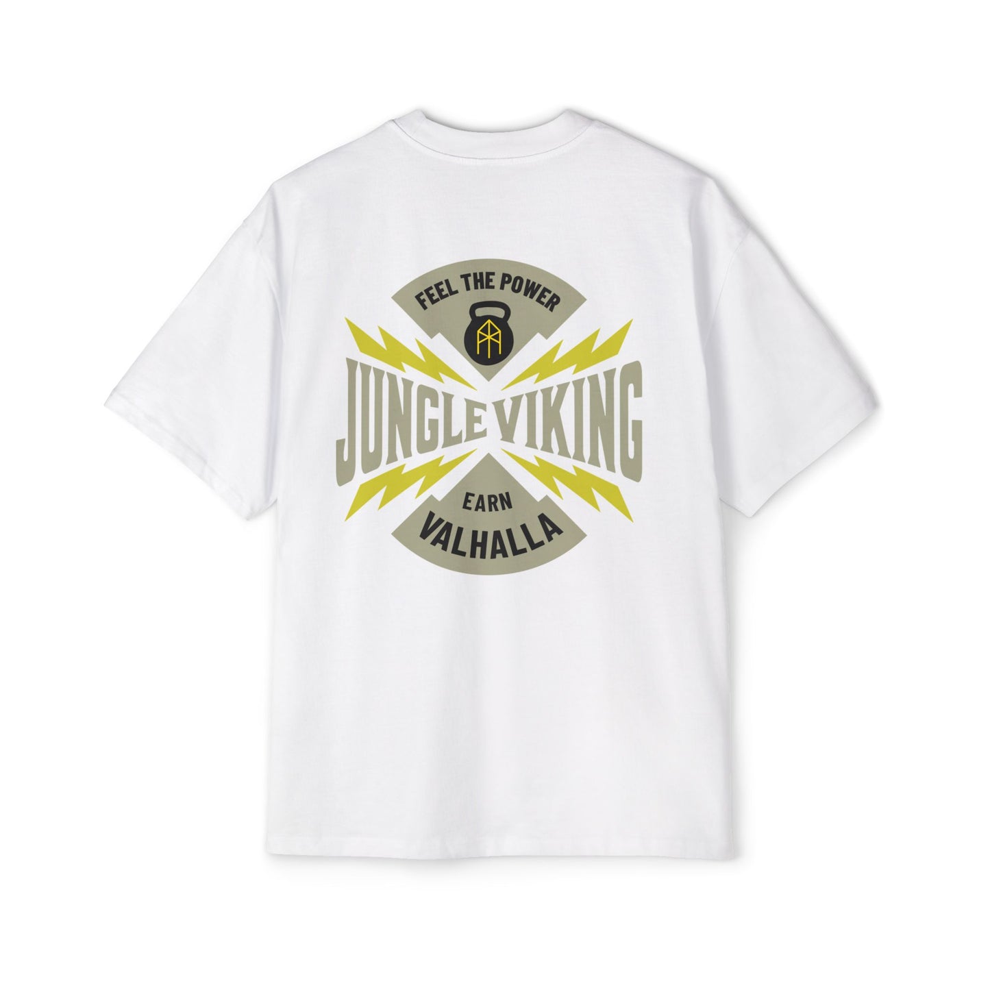 Jungle Viking Oversized Tee - Yellow lighting