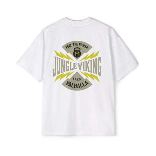 Jungle Viking Oversized Tee - Yellow lighting
